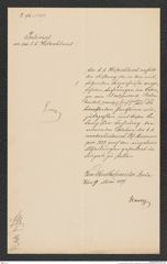 k.k. naturhistorisches Hofmuseum, Intendanzakten 1885-1896 (Hauer), Aktenzahl Z.176.a/1887, Seite 1
